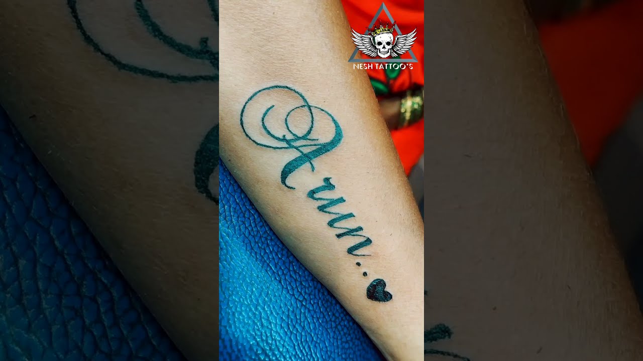 Arun Name TattooNesh Tattoos Baramati  YouTube